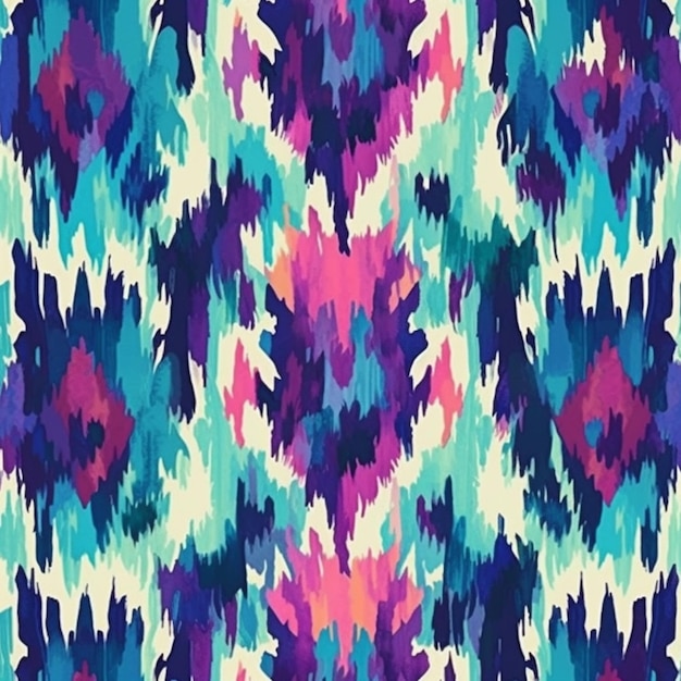 A colorful abstract pattern with a blue generative ai