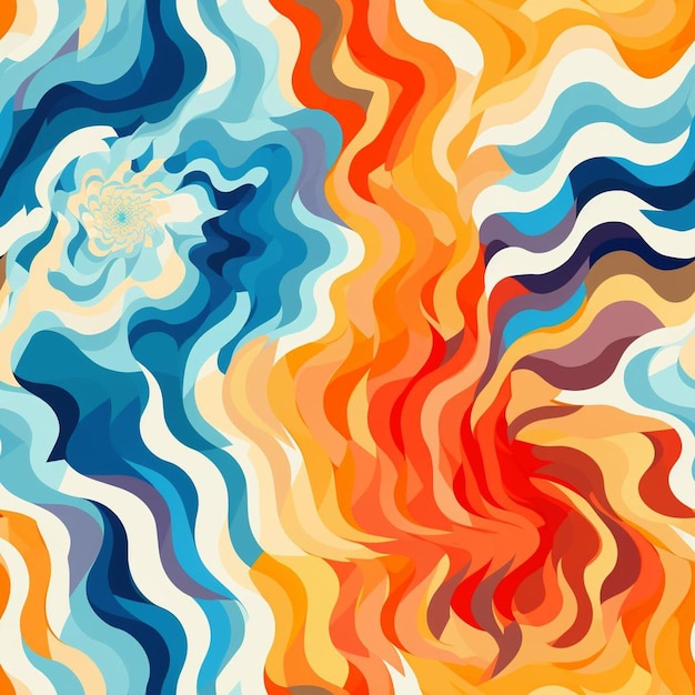 A colorful abstract pattern with the colors of the rainbow