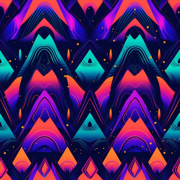 A colorful abstract pattern with a geometric design generative ai