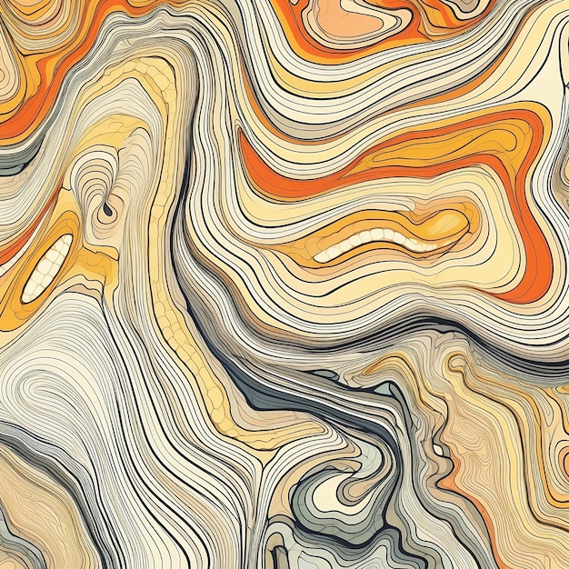 A colorful abstract pattern with a mix of lines and colors.