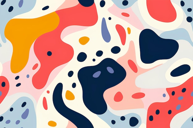 A colorful abstract pattern with shapes in blue