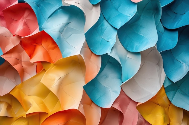 Colorful abstract patterns on textured paper backgrounds