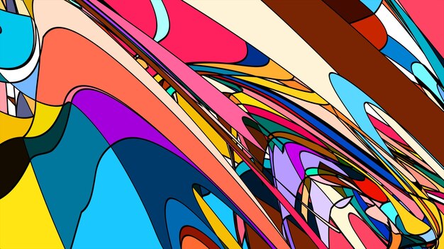 colorful abstract psychedelic fluid background for summer music festival