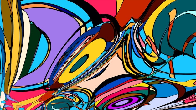 colorful abstract psychedelic fluid background for summer music festival