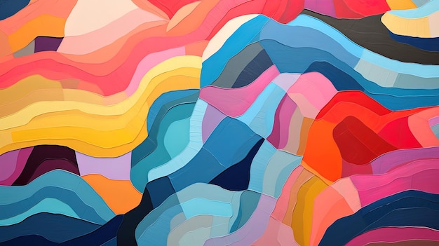 Colorful abstract shape background generated by AI