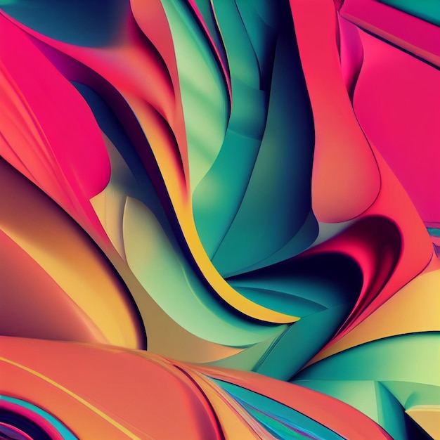 Colorful abstract shapes background wallpaper psychedelic