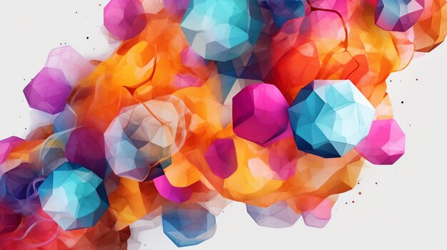 colorful abstract shapes in watercolor