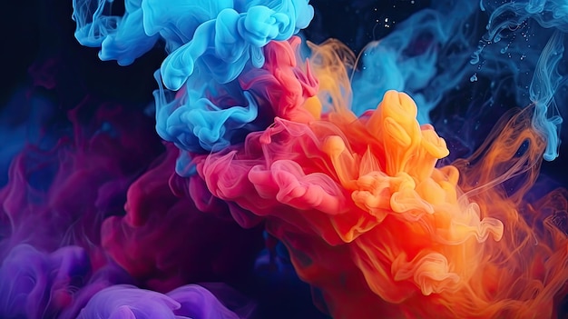 Colorful abstract smoke explosion