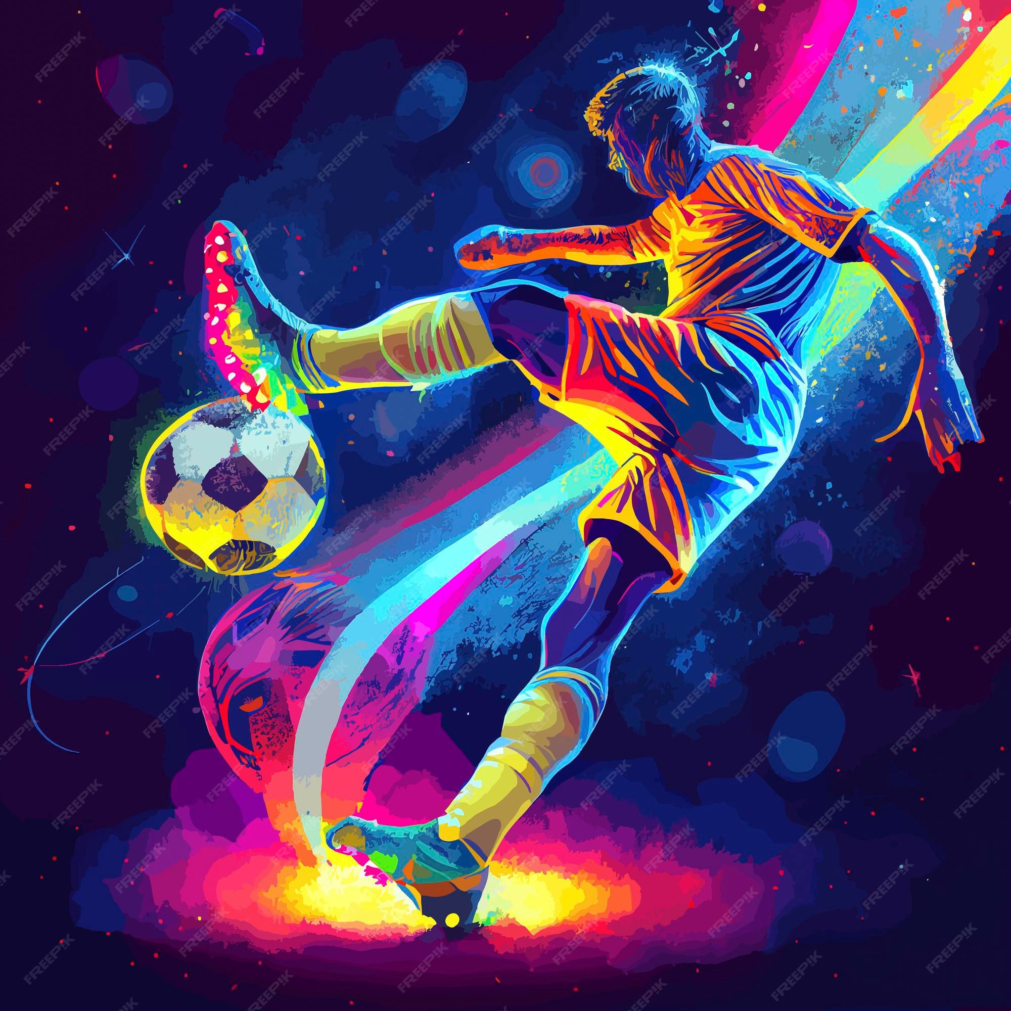 abstract soccer art