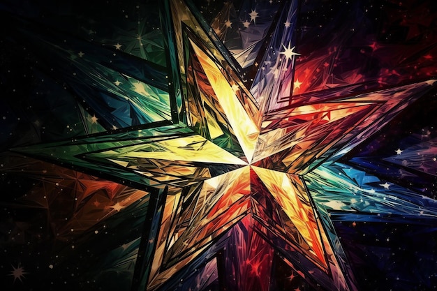 Colorful abstract star background