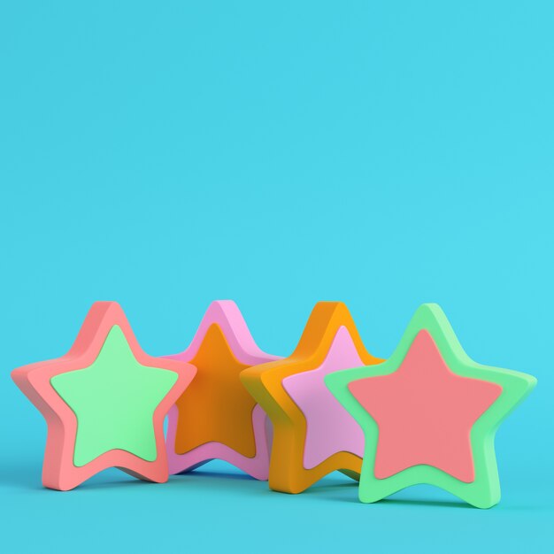 Colorful abstract stars in pastel colors