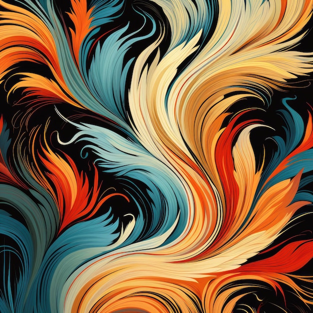 Colorful abstract swirling pattern design