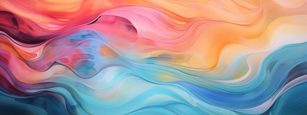 Цветные абстрактные обои Художественная концептуальная живопись фона 3D-иллюстрация