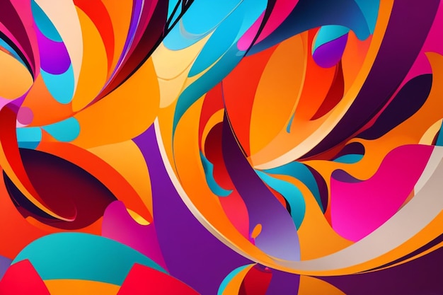 Photo colorful abstract wallpaper and background ai generated