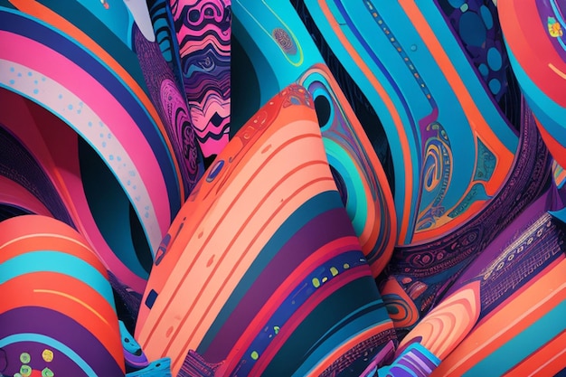 Colorful abstract wallpaper and background ai generated