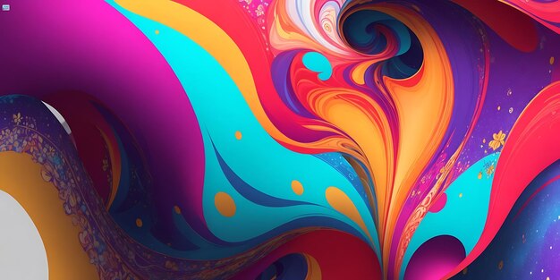 Colorful abstract wallpaper vibrant 3d liquid background