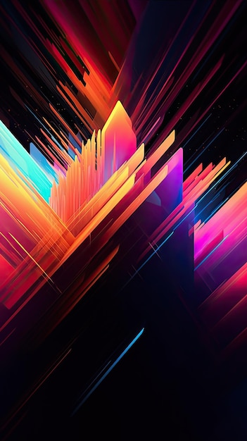 Colorful abstract wallpaper with a black background and a colorful background.