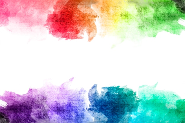 Colorful abstract watercolor drawing isolated over white