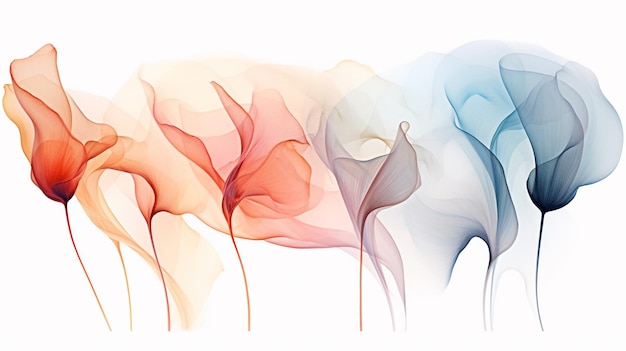 Colorful abstract watercolor floral background