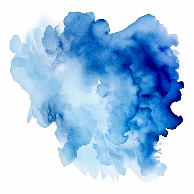 Photo a colorful abstract watercolor shape on a white background