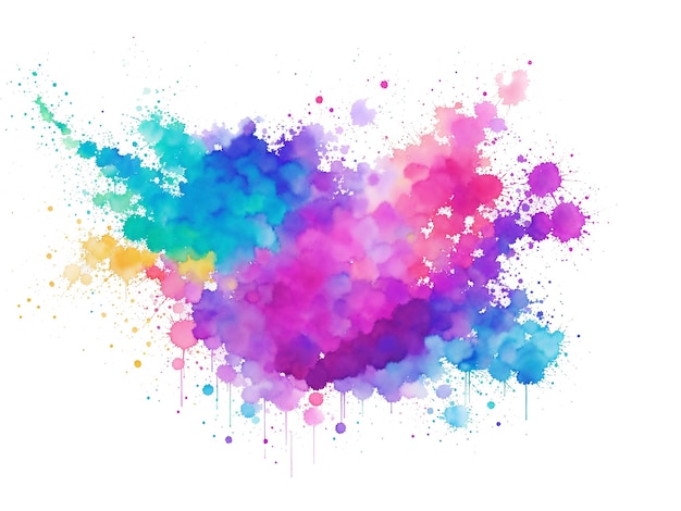 Colorful abstract watercolor violet stains painting background title