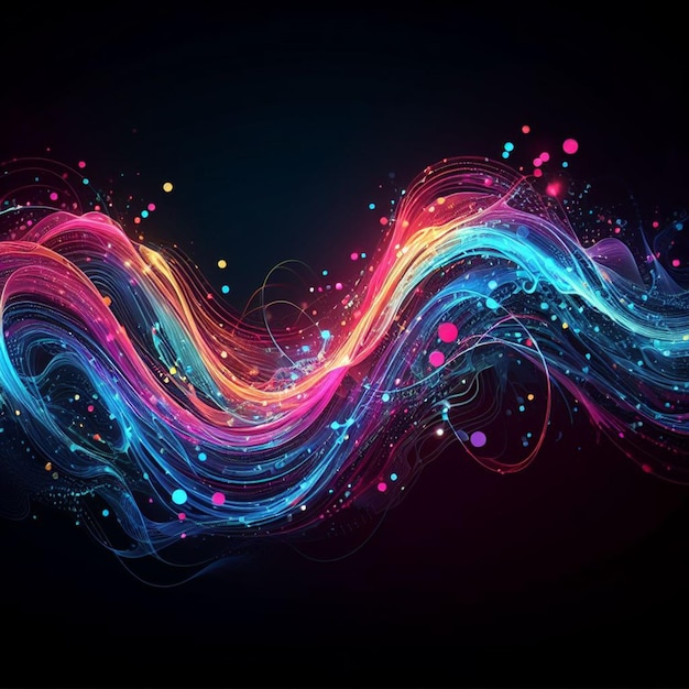 colorful abstract wave background