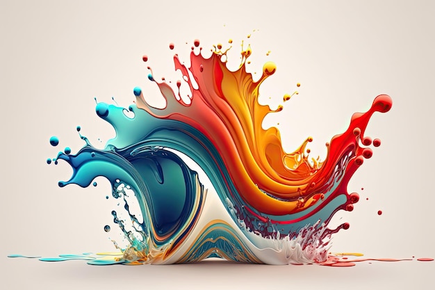 Colorful Abstract wave liquid motion flow explosion