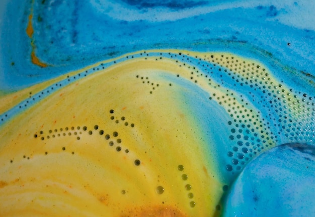 Colorful abstraction from a dissolved bath bomb