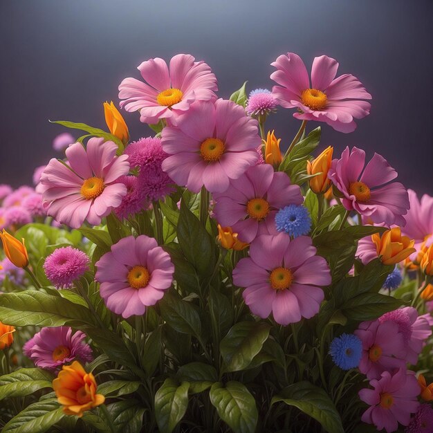Colorful African Daisies Pretty in Pink