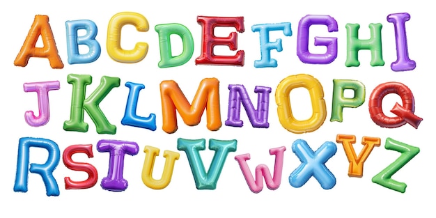 Colorful air mattress alphabet