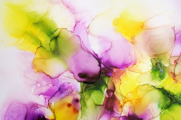 Colorful alcohol ink painting