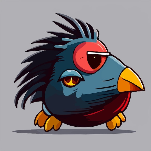 colorful angry bird