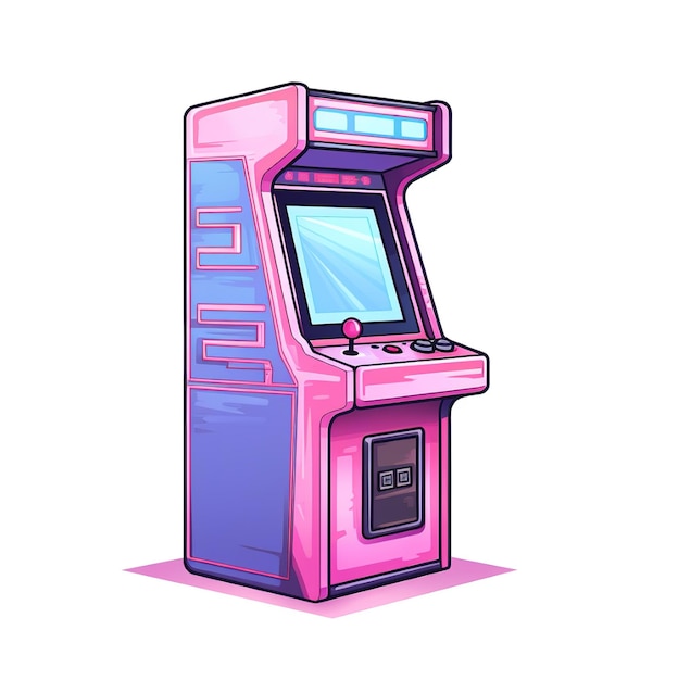 A colorful arcade game that says game on the front