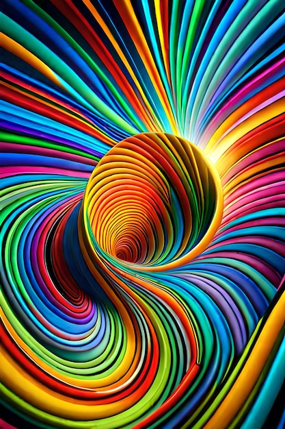 ソフィア・メタル・クイーンによる虹色の絵をフィーチャーしたカラフルなアートプリント
