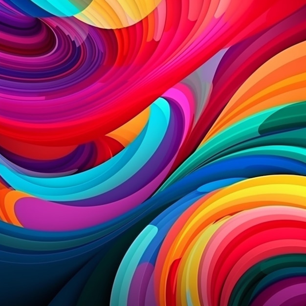 Colorful art with a black background