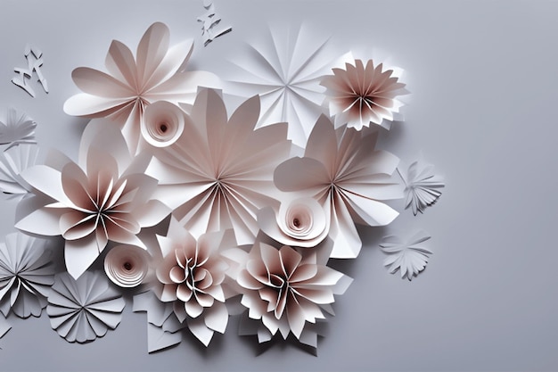 красочная искусственная бумага цветоккрасивая цветочная бумага настенное искусство генеративный искусственный интеллект