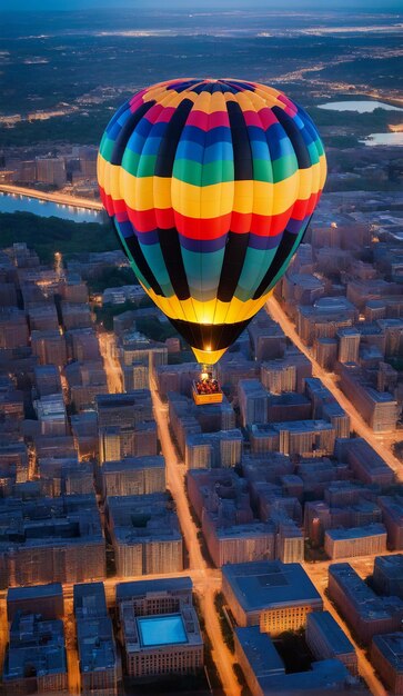 Photo colorful ascent