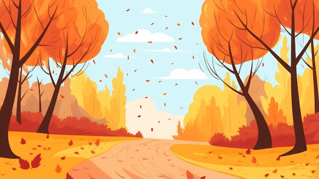 Colorful autumn landscape