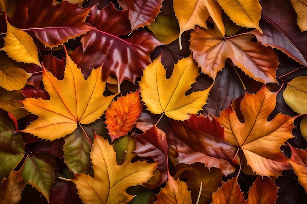 カラフルな紅葉の背景パターン