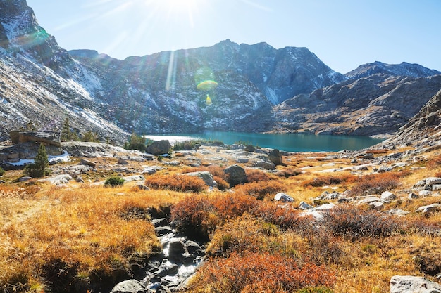 Colorful Autumn season in mountains