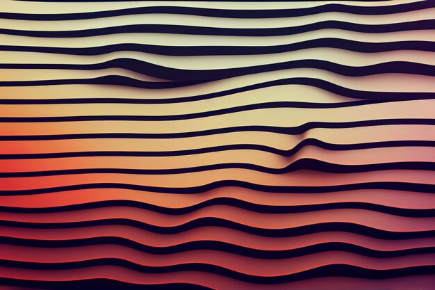 Colorful background abstract wavy 3d render