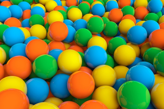 Photo colorful background of assorted gumballs extreme closeup