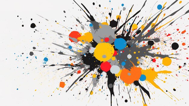 Photo colorful background design splashes of paint