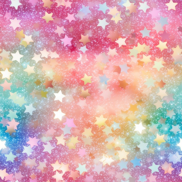 Colorful background filled with stars