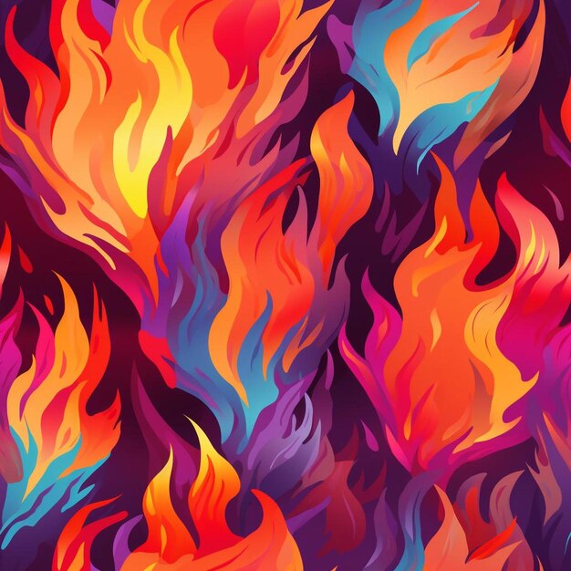 Photo a colorful background of flames and flames.