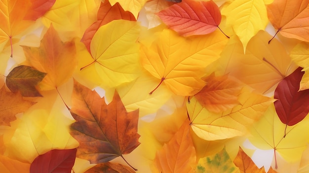 Colorful background made of fallen autumn leaves