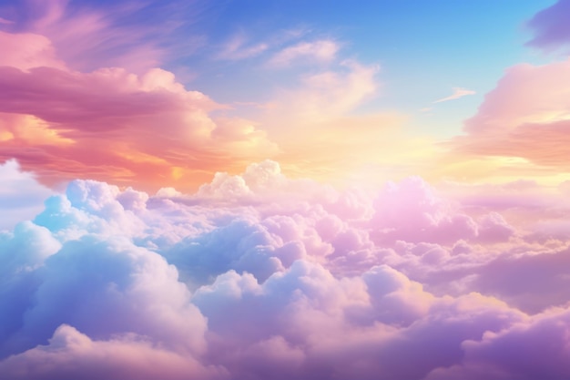 Colorful background material with the theme of the sky