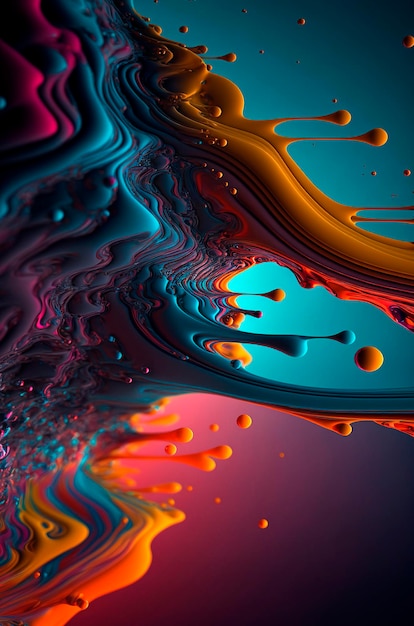 Colorful background of paint water wave