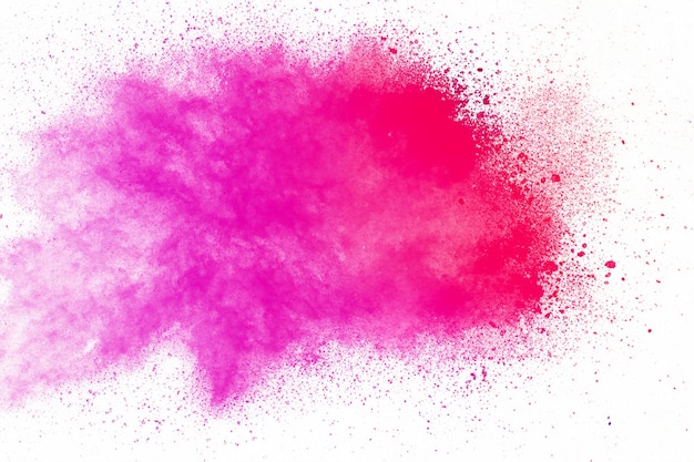 Colorful background of pastel powder explosionColor dust splash on white background