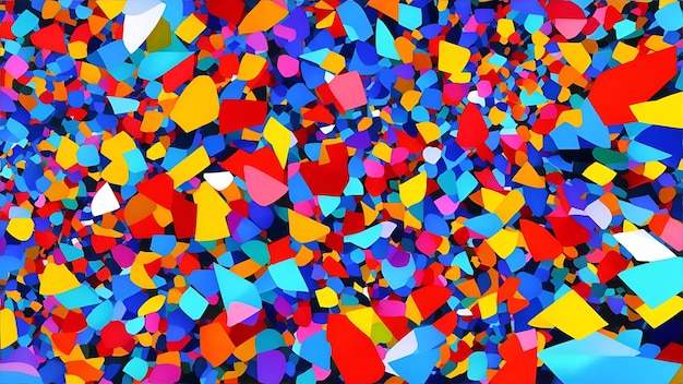 A colorful background of a pile of multicolored paper